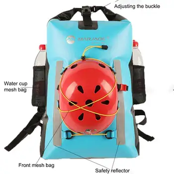 30-литровый водонепроницаемый рюкзак для сухого и влажного разделения, рюкзак для каяка, светоотражающая сумка