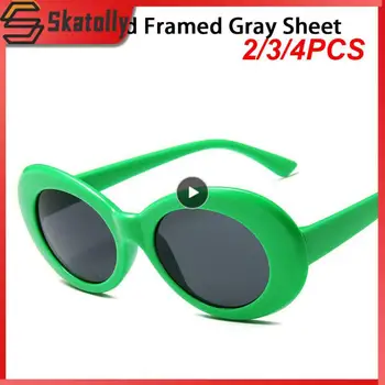 2/3/4ШТ Прочные Летние солнцезащитные очки для девочек, трендовые солнцезащитные очки с красочным солнцезащитным кремом, солнцезащитные очки в круглой оправе, солнцезащитные очки для девочек с защитой от ультрафиолета
