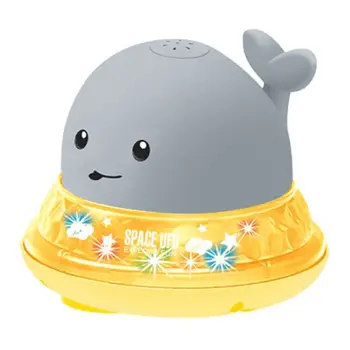 Игрушка для ванны с электрическим индукционным разбрызгивателем Y4UD Whale с музыкальным освещением, летняя ванна, вода для игр, подарок для детей