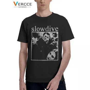 Персонажи Slowdive Band Футболка из хлопка, футболки высокого качества, одежда по индивидуальному заказу, мужская и женская футболки, идея подарка