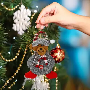 Рождественское украшение, Очаровательный мультяшный Снеговик, Лось, Санта-Клаус, Рождественская подвесная игрушка на шнурке, Праздничная Рождественская елка