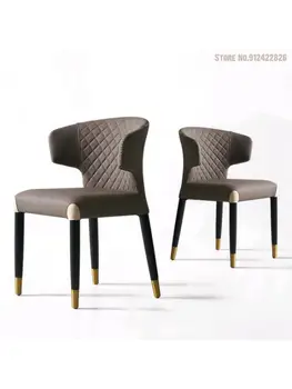 Легкая роскошная модель обеденного стула для гостиной, дизайнерский креативный обеденный стол для ресторана, обеденный стул для макияжа с одной спинкой, простой домашний обиход