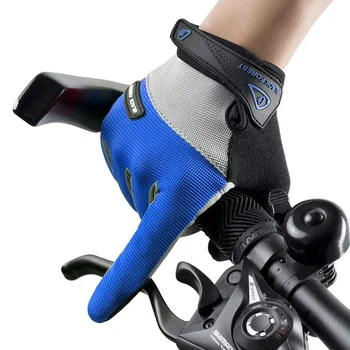 Велосипедные перчатки GOBYGO С полной амортизацией пальцев, Сенсорный экран, Противоскользящие Перчатки для занятий спортом на открытом воздухе, Фитнесом, верховой ездой, Велосипедные перчатки Для мужчин И женщин