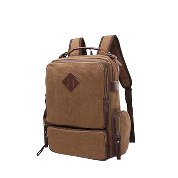 Высококачественная Новая трендовая Многоцелевая мужская винтажная холщовая сумка для ноутбука, мужские дорожные сумки, рюкзак в стиле ретро в стиле милитари