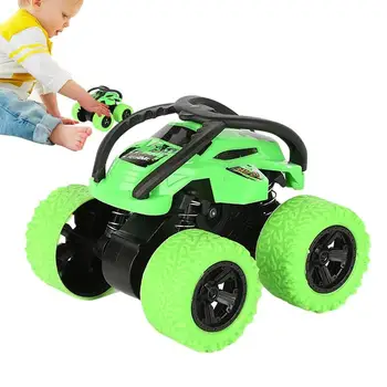 Детские игрушечные машинки-каскадеры, крутые двухсторонние машинки с фрикционным приводом, толкающие и движущиеся, мини-полноприводные, для трюков на инерционном бездорожье