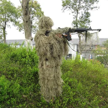 CS Bionic Grass Ghillie Suit Yowie Sniper Тактический Камуфляжный Плащ С Капюшоном, Чехлы Для Винтовок, Охотничья Одежда Для Лесных Джунглей