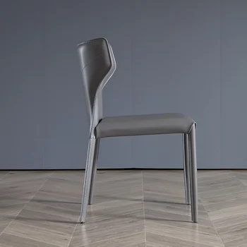 Обеденный стул с кожаным седлом Домашний Современный Минималистичный обеденный стул Nordic Light класса Люкс Итальянская мебель Muebles Para El Hogar