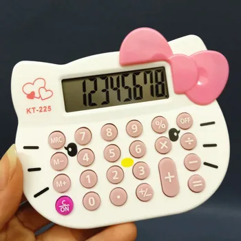 Kawaii Kuromi Моделирование 20шт 8-значный калькулятор Милый Hello Kitty Маленький Демон Калькулятор Пособие для обучения математике Подарок для детей