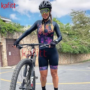 Женский комбинезон Kafit 2023 Новый женский велосипедный костюм Шорты с длинным рукавом Little Monkey Fit Повседневная спортивная одежда