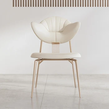 Легкие роскошные обеденные стулья, современные и минималистичные дизайнерские чайные стулья, высококачественные обеденные стулья из нержавеющей стали