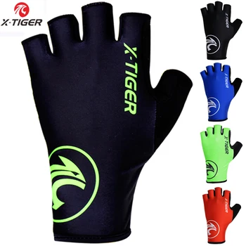 Велосипедные перчатки X-Tiger Outdoor Protect MTB Велосипедные Перчатки Моющиеся Дышащие Велосипедные перчатки из полиэстера и спандекса с полупальцами