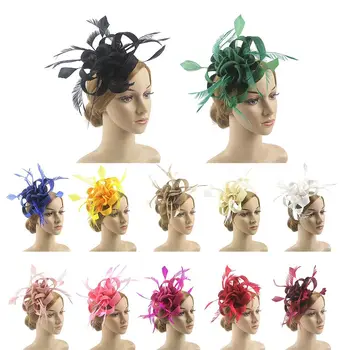Новые шляпы-Чародейки Для женщин и девочек, Повязка на голову с цветочной сеткой, Коктейльное Чаепитие, Головные уборы-Чародейки, Цилиндр, Стильные Аксессуары для волос