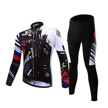 Велосипедный комплект для мужчин и женщин, с длинным рукавом, осенние и зимние комплекты для горных велосипедов, велосипедная одежда