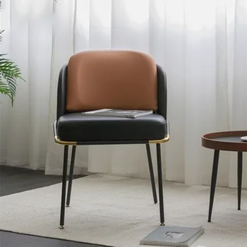 эргономичный скандинавский роскошный обеденный стул, железный табурет, современный одноместный стул для отдыха, кофейная мебель sillas para comedor для кухни HY