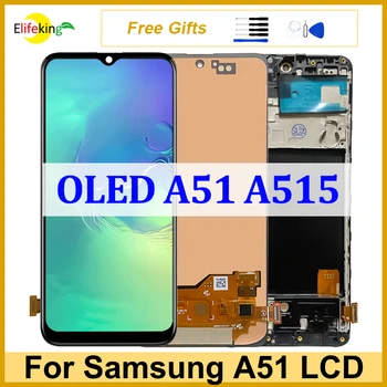 Super AMOLED Для Samsung Galaxy A51 A515 Дисплей С Сенсорным Экраном A515FN/DS A515F Замена Дигитайзера В сборе На Отпечаток пальца
