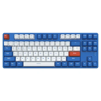 Игровая клавиатура 2.4 G, совместимая с Bluetooth, 87 клавиш, модная механическая беспроводная клавиатура, удобная для настольного ноутбука