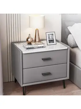 Прикроватный столик простой современный легкий роскошный шкаф для хранения вещей в маленькой спальне, домашний шкаф для хранения вещей, итальянский высококачественный прикроватный столик