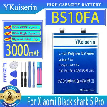 YKaiserin 3000 мАч Аккумулятор BS10FA Для Black shark 5 Pro shark5 Pro Для Аккумуляторов мобильных телефонов Xiaomi Blackshark PAR-A0 KTUS-A0