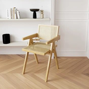 Компьютерный обеденный стул для медитации, Бамбуковый Ленивый Милый стол, комната на открытом воздухе, Скандинавский дизайнер Poltrone Da Salotto, Роскошная мебель LJX35XP