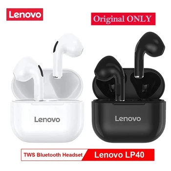 Lenovo LP40 Беспроводные Наушники TWS Bluetooth 5.0 Наушники Hi-Fi С Двойным Стерео Шумоподавлением Басовая Гарнитура Наушники С Сенсорным Управлением