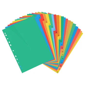 Связующие Разделители Вставные Указатели Вкладка Пластиковая Страница Вставляемые Цветные Папки