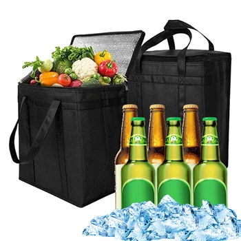 Портативные термоизолированные сумки-холодильники большой емкости для походов на открытом воздухе, ланч-бокс для бенто, походные принадлежности для барбекю, напитки, принадлежности для пикника.