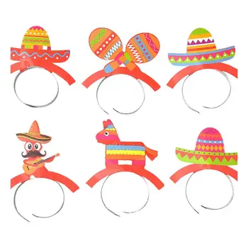 Повязка На голову De Mayos Сомбреро Sombreros De Fiesta Украшения Для Вечеринки В Мексиканской Тематике Милая Повязка На Голову Для Вечеринок Fiesta