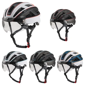 Шлем для шоссейного горного велосипеда с задним фонарем, Защитный Велосипедный шлем, Ударопрочное Защитное Снаряжение для взрослых, Велосипедное Снаряжение