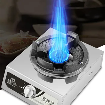 Коммерческая плита с сильным нагревом, бытовая настольная двойная плита, газовая одноплитная плита, плита высокого давления, плита на сжиженном газе.