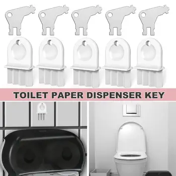 Ключ для диспенсера бумажных полотенец Удобный ключ для диспенсера туалетной бумаги Металлический Набор ключей для диспенсера туалетных салфеток Аксессуары для ванной комнаты