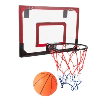 Мини-баскетбольное кольцо с мячом и отрывным пружинным бортиком для игры через дверь