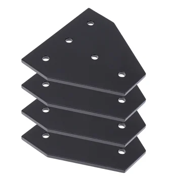 4 Шт Крепежных кронштейна Форма Соединительной пластины Треугольник Размер 1 3D Линейное экструзионное устройство черного цвета