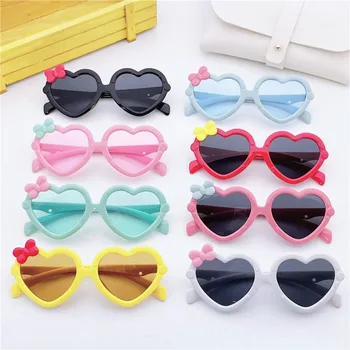 Новые детские солнцезащитные очки с персиковым сердечком, брендовые дизайнерские солнцезащитные очки для девочек, милые детские солнцезащитные очки с солнцезащитным козырьком UV400 Gafas De Sol
