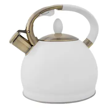 Чайник для чая из нержавеющей стали, чайник для плиты Со свистом, Прочный чайник с ручкой и громким свистом Для кофе, молока и т. Д