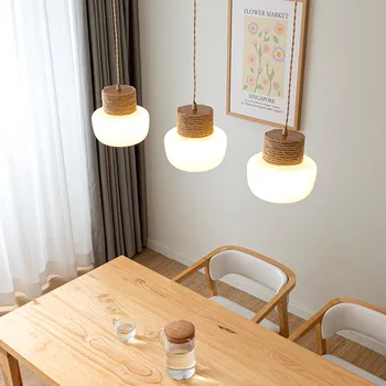 Подвесные светильники Nordic Simple Светодиодная подвесная лампа для гостиной, кухни, кафе, обеденного стола, домашнего декора, светильники E27