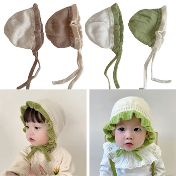 Зимняя шапка-ушанка для малышей, вязаная шапочка Модная Удобная для маленьких мальчиков и девочек QX2D