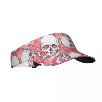 Летняя воздушная солнцезащитная шляпа Череп с козырьком в виде пиона Защита от ультрафиолета Спорт Теннис Гольф Солнцезащитная кепка для бега