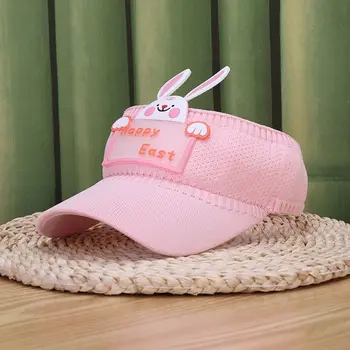 Многоцветная солнцезащитная шляпа Sports Rabbit, летняя детская шляпа с солнцезащитным козырьком, детская уличная шляпа, пустой цилиндр, кепка в корейском стиле