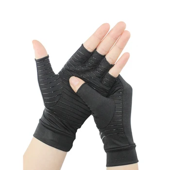 Перчатки от компрессионного артрита, женские Мужские Перчатки для снятия боли в суставах, бандаж на половину пальца, Терапия, Поддержка запястья, Противоскользящие терапевтические перчатки, 2 шт.