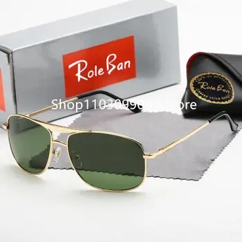 Круглые поляризованные солнцезащитные очки Roleban Rays- Мужские солнцезащитные очки Polaroid, Женские запреты- Очки с металлической оправой и черными линзами для вождения