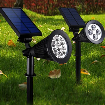 Торшеры на солнечных батареях, уличные парковые светодиодные прожекторы для газона, двора, садовые фонари, красочные торшеры RGB
