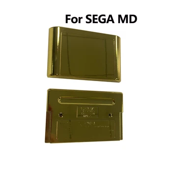 Позолоченный Корпус игрового картриджа для SEGA Mege Drive MD Сменная Крышка корпуса для американской версии MD