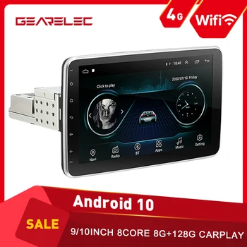 Android Мультимедийный плеер Универсальный 1 Din От 1G + 16G До 8G + 128G С Большой памятью GPS WiFi FM/AM Радио 9/10 дюймов 4G WIFI Автомобильный Видеоплеер