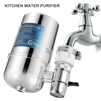 Фильтр для воды из крана объемом 600 л, уменьшающий количество хлора/тяжелых металлов, система фильтрации воды на креплении крана, кухонный очиститель воды для дома