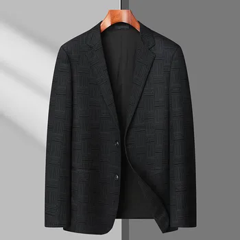 Мужской пиджак, осень 2023, Новый корейский стиль, модные деловые повседневные блейзеры высокого класса для молодых и среднего возраста для мужчин