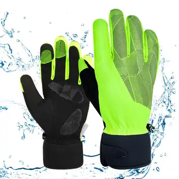 Мужские зимние перчатки Ветрозащитные Термальные велосипедные перчатки Водонепроницаемые Перчатки с сенсорным экраном в холодную погоду Для мужчин и женщин Для вождения на велосипеде