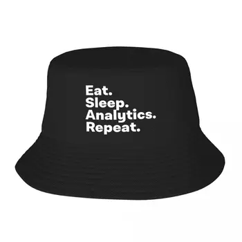 New Eat Sleep Analytics Repeat Панама, пляжная сумка, одежда для гольфа, шляпы для вечеринок, Мужская кепка, роскошная брендовая женская кепка