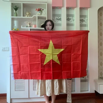 zwjflagshow flag Флаг Вьетнама 3x5 футов 90x150 см 100% Полиэстер Флаги страны Вьетнам висящий Национальный флаг