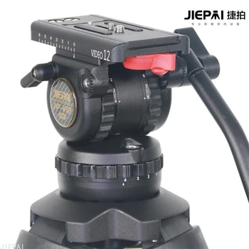 Jiepai V12 Pro Fluid Head 100 мм Чаша 12 КГ Профессиональная Штативная Головка для Видеокамеры с Поворотной Планкой для ENG film camera VS TERIS V12