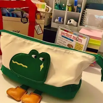 Новая продвинутая мультяшная многофункциональная Студенческая сумка для хранения Милые Канцелярские принадлежности Маленькая сумка для карандашей из крокодиловой кожи Пеналы